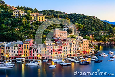 Portofino, Italy, colorful town on Mediterranean coast of Liguria Stock Photo