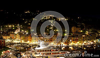 Portofino by night Stock Photo