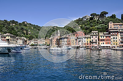 Portofino panorama, Italy Stock Photo