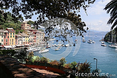 Portofino view in the harbour area Stock Photo