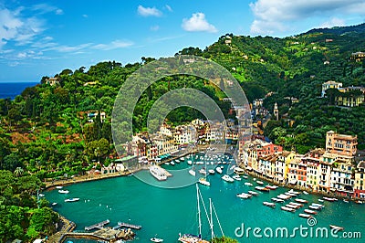 Portofino village on Ligurian coast, Italy Stock Photo