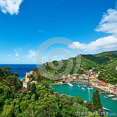 Portofino village on Ligurian coast, Italy Stock Photo