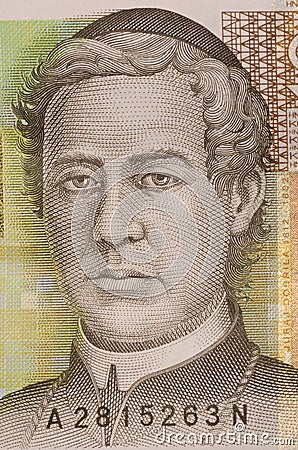 Portrait of 10 kuna croatian banknote Stock Photo