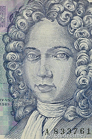 Portrait of 50 kuna croatian banknote Stock Photo