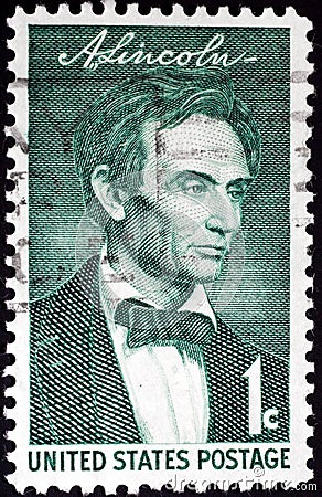 Portrait of Abraham Lincoln as young and beardless Editorial Stock Photo