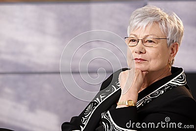 Portrait of active senior woman Stock Photo