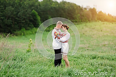 Portrait of affectionate couple Stock Photo