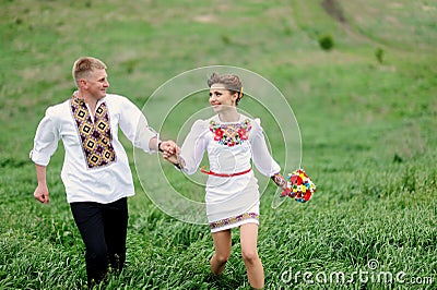 Portrait of affectionate couple Stock Photo