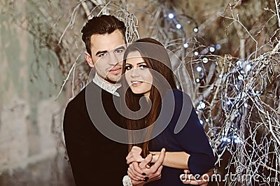 Portrait of affectionate couple Stock Photo