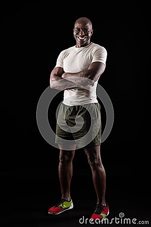 Portrait of african american adult man wearing sportswear Stock Photo