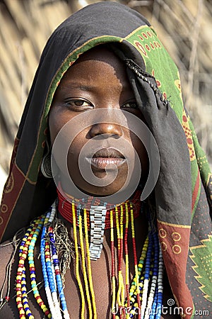 Portrait of the African woman. Editorial Stock Photo