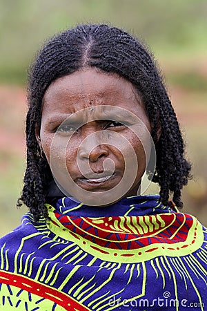 Portrait of the African woman. Editorial Stock Photo