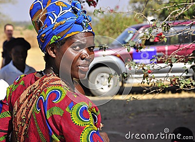 Portrait african women with colorful clothes Editorial Stock Photo