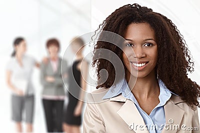 Portrait of afro businesswoman at office Stock Photo