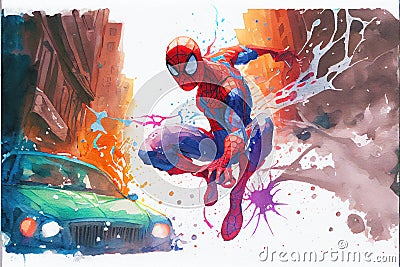 Fan Art of Marvels Spider-Man Character Spiderman Editorial Stock Photo