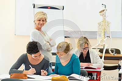 Portrait anatomy class Stock Photo