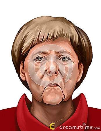 Portrait of Angela Dorothea Merkel, Chancellor of Germany Editorial Stock Photo