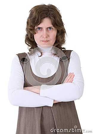 Portrait angry woman Stock Photo