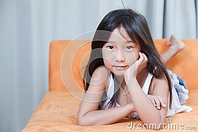 Portrait asia girl. Stock Photo