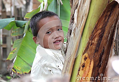 Portrait of Asian Boy Stock Photo