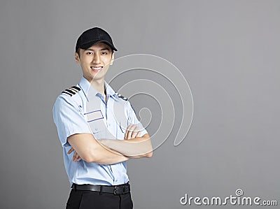 Portrait Of Male Security Guard Stock Photo