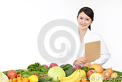 A smiling registered dietitian Stock Photo