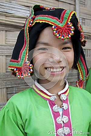 Portrait asian women Thai Dam, Laos Stock Photo