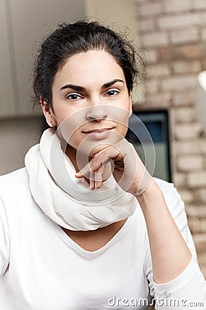 Portrait of attractive adult woman smiling Stock Photo