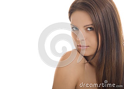 Portrait of attractive beautiful young woman Stock Photo