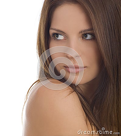 Portrait of attractive beautiful young woman Stock Photo