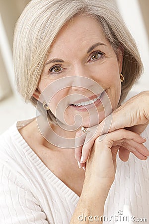 Portrait of Attractive Senior Woman Stock Photo