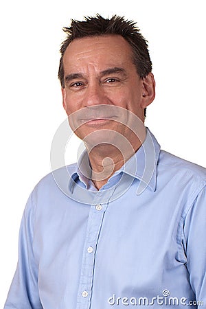 Portrait of Attractive Smiling Man Stock Photo