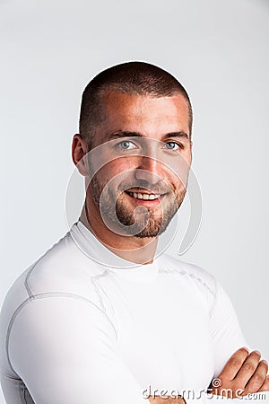 Portrait of an attractive sports man Stock Photo