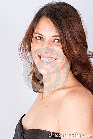 Portrait Attractive woman with a radiant smile Stock Photo