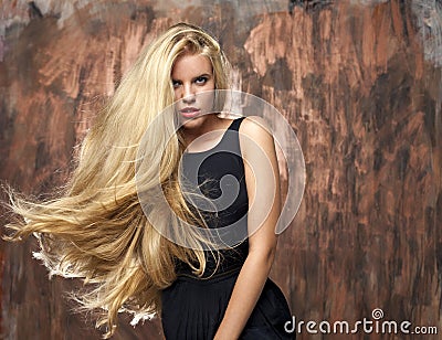 Portrait of beautiful blonde woman Stock Photo