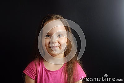 Portrait of a beautiful charming happy girl Stock Photo