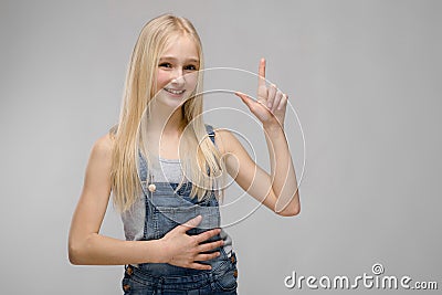 Teenage girl in fashionable clothes Stock Photo