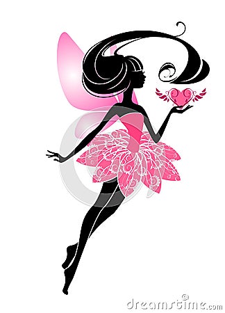 Portrait of a beautiful fairy Vector Illustration