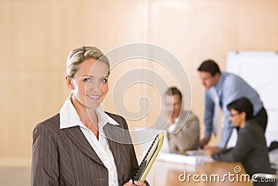 Portrait of beautiful female executive Stock Photo