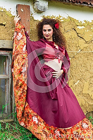 Portrait Of Beautiful Gypsy Woman Royalty Free Stock Photo Portrait Of Beautiful Gypsy Woman Royalty Free Stock Photo
