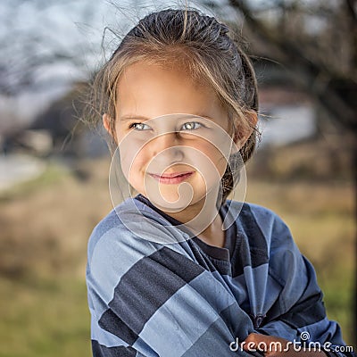 Portrait of a beautiful liitle girl Stock Photo