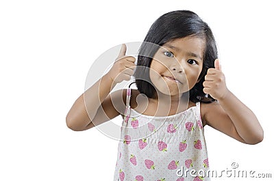 Portrait of a beautiful liitle girl close-up Stock Photo