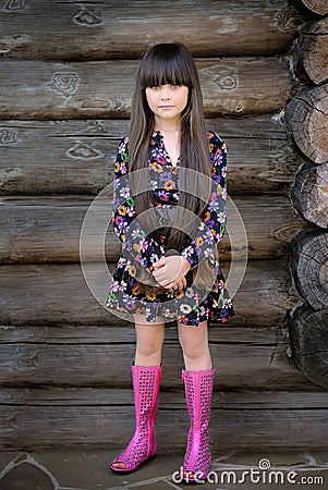 Portrait of a beautiful little girl Stock Photo