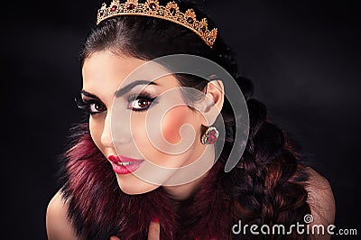 Portrait of a beautiful luxurious princess Stock Photo