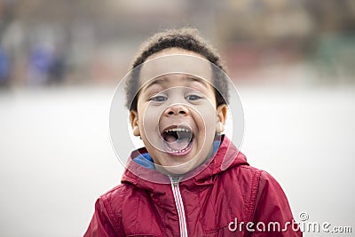 Portrait of a beautiful multi racial boy Stock Photo
