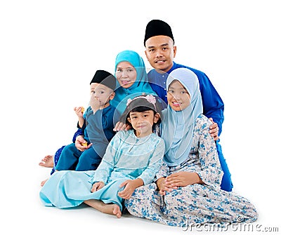 Muslim family Stock Photo