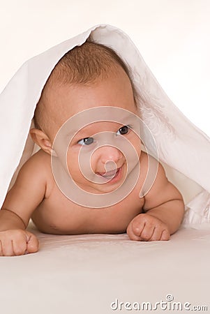 Portrait of a beautiful newborn Stock Photo