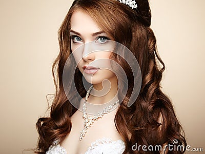 Portrait of beautiful sensual woman Stock Photo