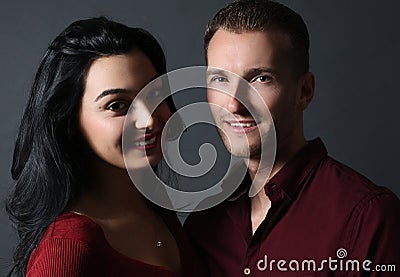 Portrait of a beautiful smiling couple Stock Photo