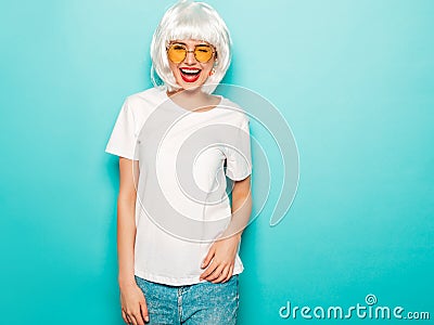 Portrait of beautiful woman posing in studio Stock Photo